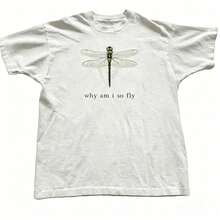 100% Cotton Geographic Inspired Dragonfly Graphic T Shirt For Men And Women |  Exquisite Design |  Loose And Comfortable | Shirts Y2k - 白色 - 查看 12