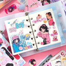 1pc Japanese Showa Style Sticker Book Millennium Memories, Dress-Up Scene Decoration Sticker Book, Student DIY Creative Free-Style Decoration Cute Cartoon DIY Material - A - View 3
