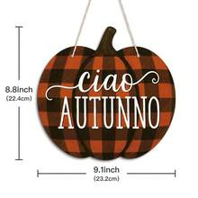 1件義大利語金句秋季木製掛飾裝飾牌 Ciao Autunno，居家牆面藝術裝飾，適合秋季節慶派對，送給朋友與家人的禮物 - 秋天 - 查看 9