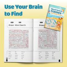Buku Catatan Belajar Kosakata Pencarian Kata untuk Anak-Anak - Tema Laut dan Buku Latihan Pengenalan Kata Umum | Buku Latihan Menulis untuk Pembelajaran Awal dengan Pencarian Kata Berbasis Kisi Huruf dan Garis Tulisan Tangan Terpandu, Memupuk Konsentrasi, Observasi, Kemampuan Mengeja, dan Kesiapan Menulis - kata-kata visual - View 3