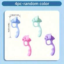 1/2/4pcs Random Color Soft Rubber Pencil Grips, Handwriting Posture Corrector - Sets - View 14