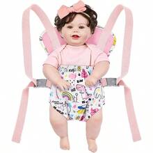 GAGAKU - Portador de muñecas, accesorios para muñecas de bebé, columpio de 22 pulgadas, con mochila para niños, color rosa, parque de atracciones arcoíris - 7_parque de atracciones arcoíris rosa - Ver 6