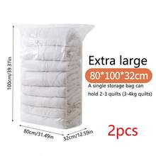 Vacuum Compression Storage Bags, Thick Clothes, Bedding, Quilt, Down Jacket Storage Bags, No Air Pump Required - Multicolor - View 20