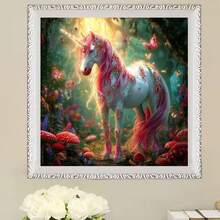 1PC DIY 5D Diamond Painting Kit Unicorn Pattern - Round Full Diamond Art Mosaic Craft, Home Wall Decor, Frameless - No Frame - View 4
