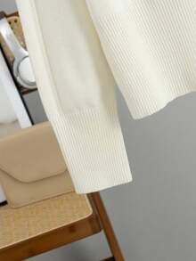 GIGOGOU Fashion Quality Autumn Winter Basic Women Knit Pullover Sweater Soft Casual Warm Slim Top - White - View 8