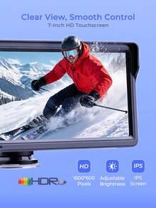 REMAX 7英吋HD無線CarPlay與Android Auto觸控螢幕，語音控制、藍牙、AUX與FM音訊，可延伸可旋轉支架，儀表板或擋風玻璃安裝，亮度可調，內建喇叭，汽車配件，汽車必需品，汽車用品 - 7吋 - 查看 8