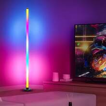 Lámpara de pie LED, modos multicolor, detección infrarroja - Lámpara de pie estilo asiático alimentada por USB, pantalla de plástico, adecuada para decoración de sala de juegos, regalos festivos, iluminación ambiental alimentada por batería - Unitalla - Ver 4