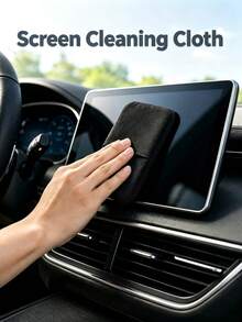 Kain Pembersih Mikrofiber Hitam Abu-abu, Kain Lap Lembut Bebas Serat, Perlengkapan Pembersih Multifungsi untuk Interior Mobil, Dasbor, Jendela, Layar Laptop, Komputer, dan Permukaan Kaca, Handuk Lap Penghapus Debu - A - View 1