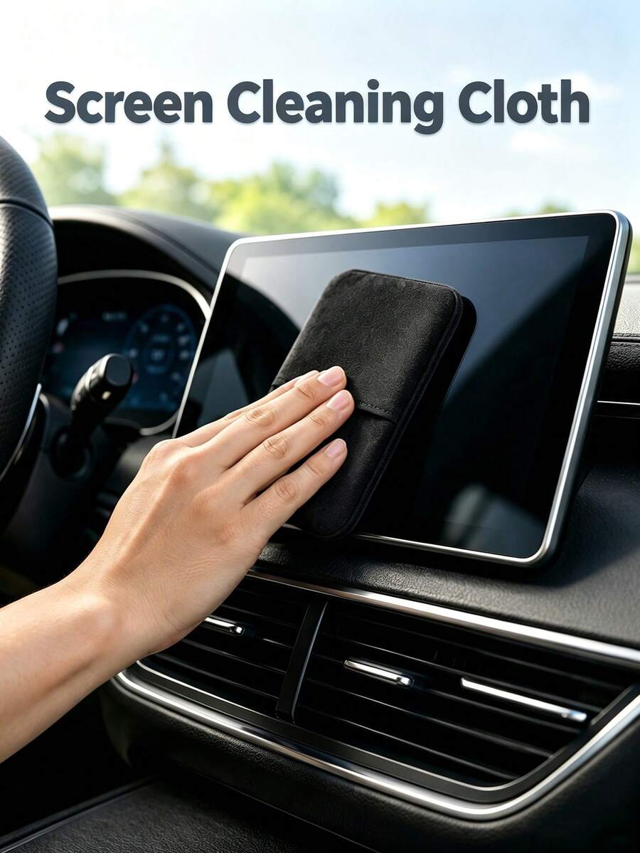Kain Pembersih Mikrofiber Hitam Abu-abu, Kain Lap Lembut Bebas Serat, Perlengkapan Pembersih Multifungsi untuk Interior Mobil, Dasbor, Jendela, Layar Laptop, Komputer, dan Permukaan Kaca, Handuk Lap Penghapus Debu - A - View 1