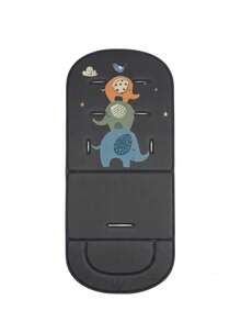 1pc Cartoon Pattern Baby Stroller Seat Cushion, Skin-Friendly Soft Durable Non-Deforming, All-Season Breathable, Removable Washable Anti-Slip Fixed, Compatible With Multiple Baby Stroller Models - Multicolor - View 5