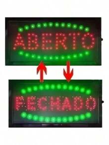 Painel Led Aberto/fechado 2 Em 1 Placa Letreiro Luminoso - 110v - Visão 1
