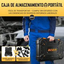 72 Pzas Juego De Dados De Impacto De 1/2 PuLG Con Matraca - negro - Ver 6
