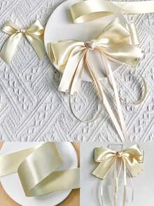 100 Yards (Approx. 91 Meters) 1 Roll Light Pink Polyester Ribbon, Bouquet Packaging Ribbon, Suitable For DIY Crafts, Gift Wrappin, First Day Of School - Baby Pink - View 8