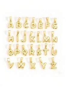 MECYLIFE 1件平價迷你泡泡字母字母項鍊 女款姓名項鍊 日常佩戴飾品 - 迷你氣泡字母 - 查看 6