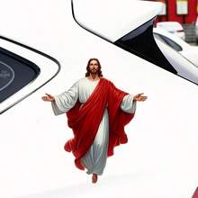 Sacred Jesus Figure Car Sticker, Faith Themed Christian Vinyl Decal For Car Side Door Rear Trunk, Spiritual Gift For Believers - Jesus Sticker - View 7