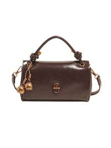 Fashionable And Versatile Handbag, Elegant And High-End Texture Shoulder Crossbody Bag, Exquisite Pendant, Suitable For Shopping, Commuting - Coffee - View 7
