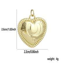 1pc Copper Asymmetrical Heart & Sun Pendant DIY Bracelet Necklace Anklet Charm, Niche Layering Accessory For Best Friends, Valentine's Day, Beach Vacation, Coworker Gift, Mother's Day - Multicolor - View 29