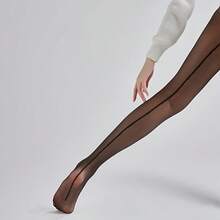 1-Pair Pack Suitable For Daily Wear - Spring/Summer Women's Fashionable Vertical Stripe Pantyhose -Vintage Vertical Stripe Design - Black - View 6