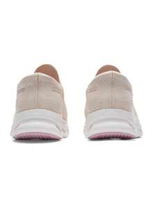 Skechers Women's GO WALK GLIDE-STEP 2.0 Slip-On Lightweight Minimalist Breathable Walking Shoes 125120-NTPK - Natural/Pink - View 8