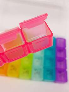 1pc 28/21/56/4 Compartment 7-Day Pill Organizer, Travel Medicine Storage Box Accessory, Portable PP Plastic Medication Storage Box, Odorless Mini Jewelry Box, Shell Design For Daily Medication Management, Pill Box - Pillbox Set - View 7