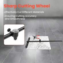 Manual Tile Cutter Hand Tool Portable T-Shaped Manual Ceramic Floor Cutter Tool 35'' Large Tile Cutter Cutting Machine For 0.12''-0.6'' Tiles Glass Wall Tiles Face Tiles Glazed[A Good Gift For Family And Friends] - Default - View 4