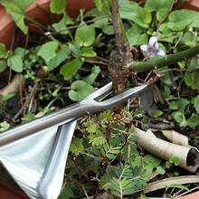 1pc Stainless Steel Weeding Fork With Wooden Handle, Garden Hand Tool, Lawn Weeder, Outdoor Yard Root Remover - One Size Fits All - View 5