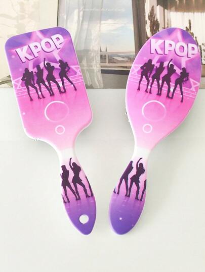BEATURE Girls Group K-Pop Pattern Air Cushion Comb, Scalp Massage Brush, Anti-Static, Durable ABS Handle, Nylon Bristles, Suitable For All Hair Types, Premium Air Cushion Comb