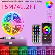 3-100ft RGB LED Strip Lights, App And 44-Key Remote Control, Music Sync Color Changing Light Strip With Timer Function, Adjustable Brightness, Suitable For Bedroom, Game Room, Home Decor, Kitchen, Living Room, Party Decoration And More DIY Modes - 3535RGB - 查看 12