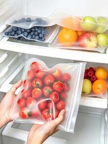 Multi-Size 4-10pcs Silicone Leak-Proof Reusable Food Storage Bags, Food Storage, Travel Essentials & Holiday Essentials, Refrigerator Freezer Camping Picnic Kitchen Supplies - Multicolor - View 10