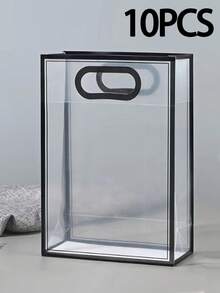 20pcs/10pcs/5pcs Transparent PVC Gift Bags (Ribbon Not Included), Tote Bags, Suitable For Birthday, Wedding, Valentine's Day, Graduation Ceremony And Other Occasions, Transparent Plastic Gift Bags, Large Capacity Cosmetic Storage Bags - Transparent - View 22