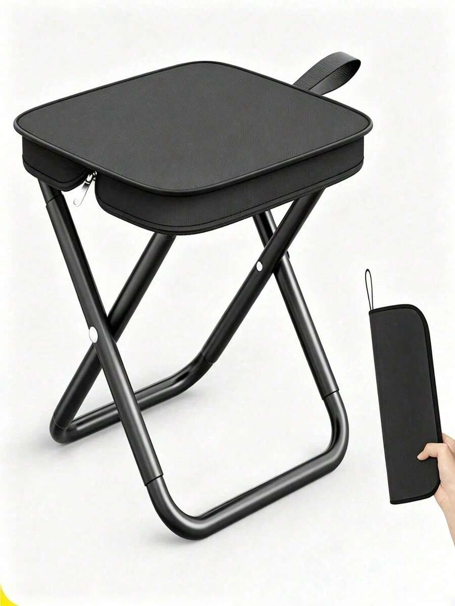 Silla plegable portátil para camping al aire libre, taburete multifunción con bolsa para bolígrafos, taburete plegable mini para pesca al por mayor - Varios estilos - Ver 1