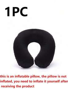 Portable U-Shaped Inflatable Neck Pillow, Comfortable & Soft, Essential Summer Travel Accessory For Airplane, Car, Home Office, Study, And Outdoor Camping - Multicolor - View 15