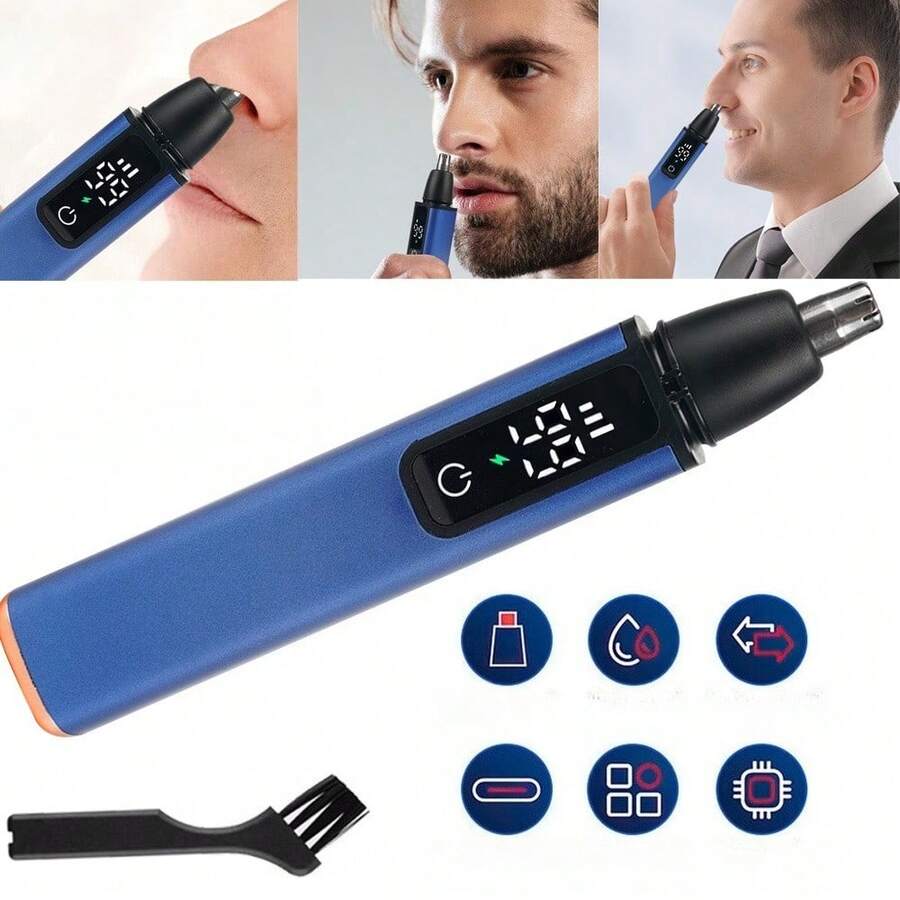 Nose Hair Trimmer R-Shaped Rounded Corner Shaver,Multi-Function For Nose Lip Armpit Hand Leg Facial Hair Removal - A - View 1