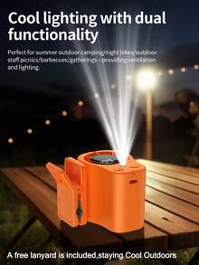 Car Clip-On Fan 360° Rotatable Mini Fan, Suitable For Car Sun Visor, Roof Handle, Seat Belt, Seat, Compact Portable Rechargeable Cooling Fan With LED Display, Suitable For Vehicle, SUV, RV, Van, Stroller, Hands-Free Waist-Clip And Neck-Hanging Fan, Suitable For Outdoor, Tent - A - View 10