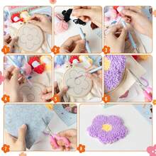 6件組花卉刺繡針套組附杯墊－初學者完整刺繡入門套件，含工具與混色線 - 多款 - 查看 2