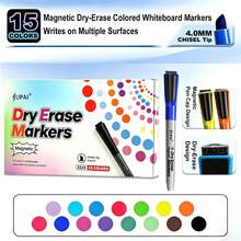 15/12 Colors Liquid Chalk Markers, Erasable Whiteboard Pens, Marker Pens, Bold Dry Erase Markers, Vibrant Colors, Erasable, Suitable For Whiteboard, Blackboard, Billboard, Glass, Car, Window, Etc. - Multicolor - View 13