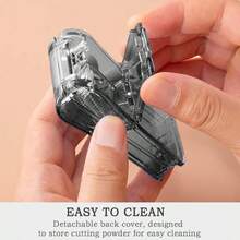 Portable 2-In-1 Pill Cutter & Storage Box, Travel Use, With Stainless Steel Blade, Easily Cut Vitamins And Supplements Into Half Or Quarter, Includes Mini Storage Compartment - one-size - View 3