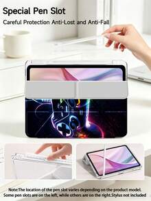 彩色遊戲控制器圖案保護殼，相容 iPad Air 8(M4)2026(11-Inch)、Air 4/5 10.9 吋、7/8/9代 10.2 吋，內建筆槽，相容 Tab S6 10.4 吋、Kindle 11代(2022/2024)、Kindle Clara 2E、Clara Colour、Clara BW (6-Inch) 及 Libra Colour (7-Inch)，可愛甜美時尚設計，生日與節日適用 - 彩色 - 查看 6