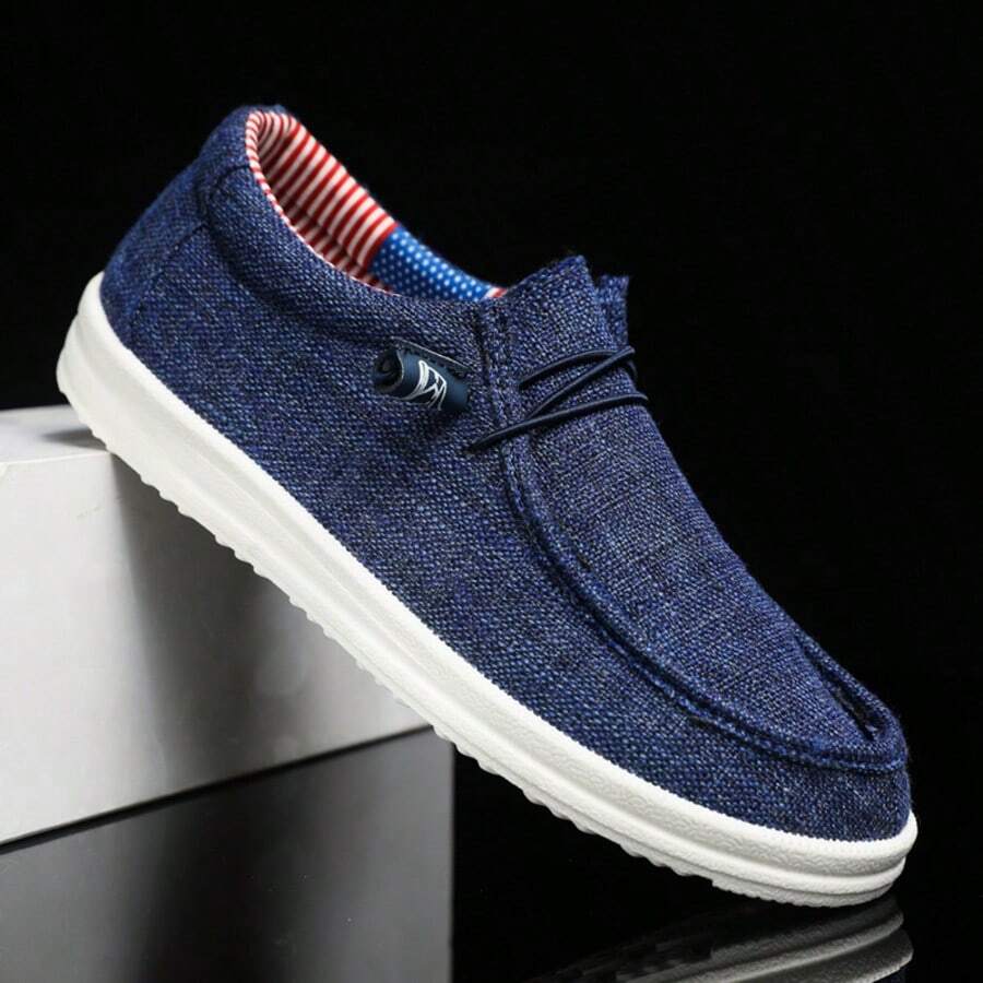Plus Size Men's Solid Color Retro Breathable Loafers, Comfortable Non-Slip Casual Durable Walking Shoes, Middle-Aged Men Shoes