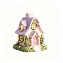1pc 2D Flat Printed Non-3D Decorative Creative House-Shaped Aromatherapy Burner With Tweezers, No Fragrance Beads, House Design, Suitable For Home Decor, Bedroom, Living Room, Office - 1PC - View 7