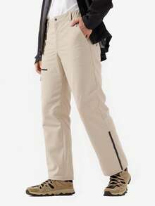CAMEL CROWN Men's Softshell Pants, Windproof, Waterproof, Breathable, Hiking, Outdoor Casual Pants. - Desert Gray - View 1