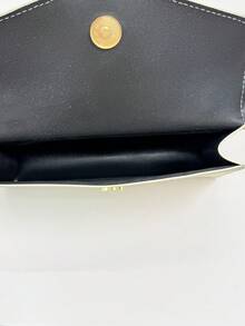 1 pieza Bolso de mano cuadrado pequeño de color blanco sólido de PU para mujeres - Blanco - Ver 5