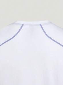 Adidas Kaos Lengan Pendek Tanpa Kerah Rajut FAV CO GFX Pria TLD7461 - Blue and White - View 5