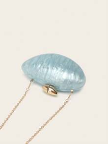 Blue Acrylic Clutch Crossbody Shoulder Bag Phone Key Coin Purse Girls Gift Bag Party Wedding Dress Bag - Blue - View 7