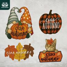 1件義大利語金句秋季木製掛飾裝飾牌 Ciao Autunno，居家牆面藝術裝飾，適合秋季節慶派對，送給朋友與家人的禮物 - 秋天 - 查看 5