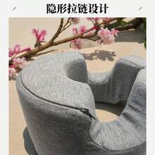 1 Pc Foldable Hollow Ergonomic Memory Foam Skin-Friendly Knitted Fabric No Face Pressure Neck Support Office Home Travel Lunch Break Nap Pillow - Multicolor - View 9
