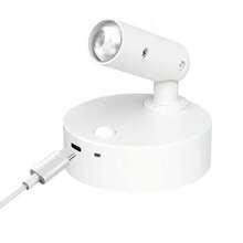 1 pieza Luz LED magnética recargable, adecuada para uso en interiores, - Lámpara de pared interior semi-empotrada con cambio de color, accesorio plug-and-play, iluminación interior giratoria de 50 grados, ajustable a 3 colores + múltiples colores RGB, carga tipo C, adecuada para muchas recomendaciones de regalos festivos. - Multicolor - Ver 12