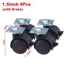 4Pcs 1/1.5inch Swivel Casters With Brake Universal Wheels Multi Purpose For Furniture Office Chair Suitcase Trolley - Multicolor - View 22