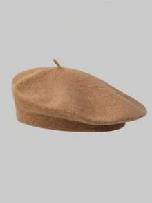 1pc Women's Knitted French Beret, Autumn/Winter Style, Comfortable & Fashionable, Suitable For Daily Wear, Vintage Casual - Multicolor - View 10
