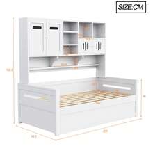 Sofa Bed Frame Made Of Wood 90 X 200 Cm – Multifunctional Storage Space, Hydraulic - White - View 6